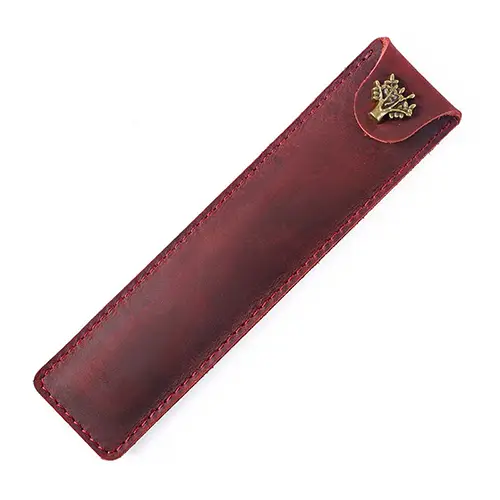  Crazy Horse Leather Pen Case – Elegant and Durable Leather Accessory